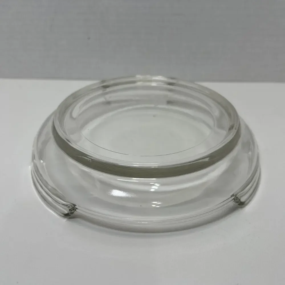 Vtg Anchor Hocking Glass Clear Color Punch Bowl Skid Guard Base/Stand Presence